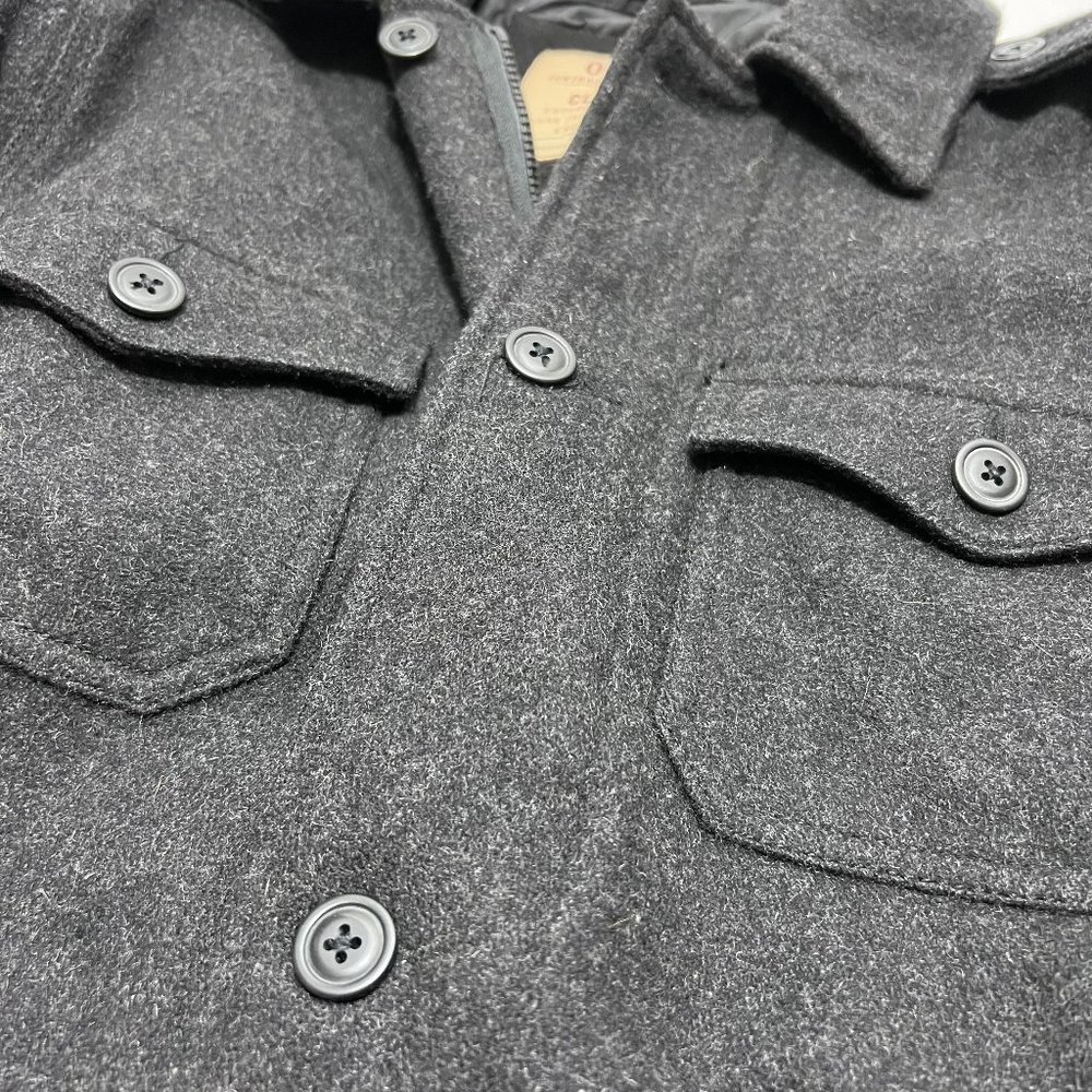 Old Navy Wool Field Coat 7 Pocket Black Small - Picture 12 of 13